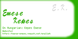 emese kepes business card